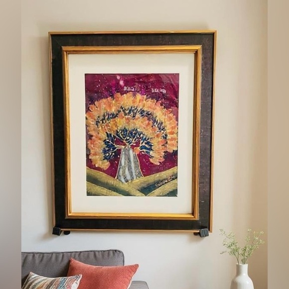 Farhara Hemming Other - Farhana Hemming Metallic Watercolor Painting 2016 Beautiful Tree Design